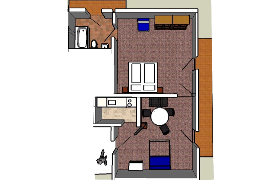 Planimetria Berta - appartamento vacanze Waldegg Renon